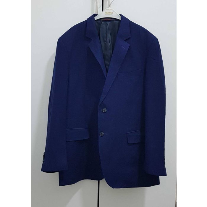 Feraud Men's Blue 100% Wool Super 110'S Regular Fit Blazer