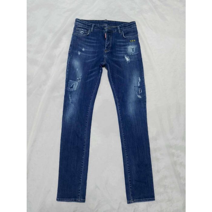 Dsquared2 Men's Cartoon Patches Distressed Slim Jeans