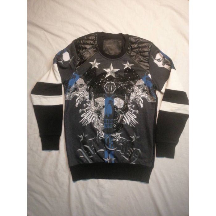 Philipp Plein Skull Embellished Crewneck Sweatshirt