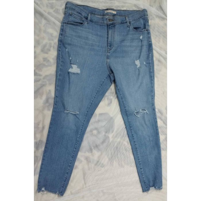 Levi's 721 High Rise Skinny Distressed Jeans