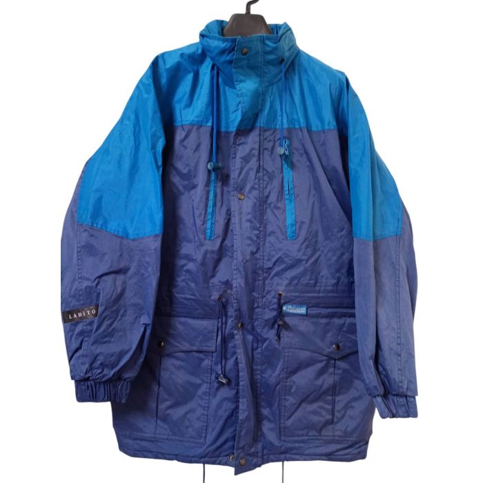 Men's Vintage Two-Tone Blue Outdoor Windbreaker Jacket