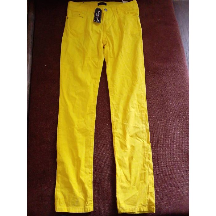 Harmont & Blaine Yellow Stretch Cotton Casual Pants
