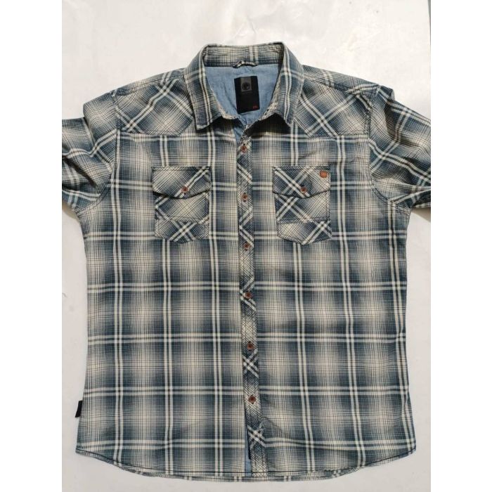 Scotch & Soda Amsterdams Blauw Ewoud Plaid Button-Down Shirt