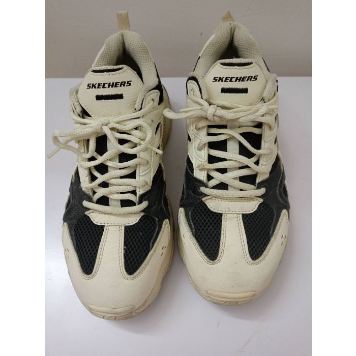 Skechers D'Lites 4.0 Fresh Diva Air-Cooled Memory Foam Chunky Sneakers SN 237234 Natural Black Women's US 8