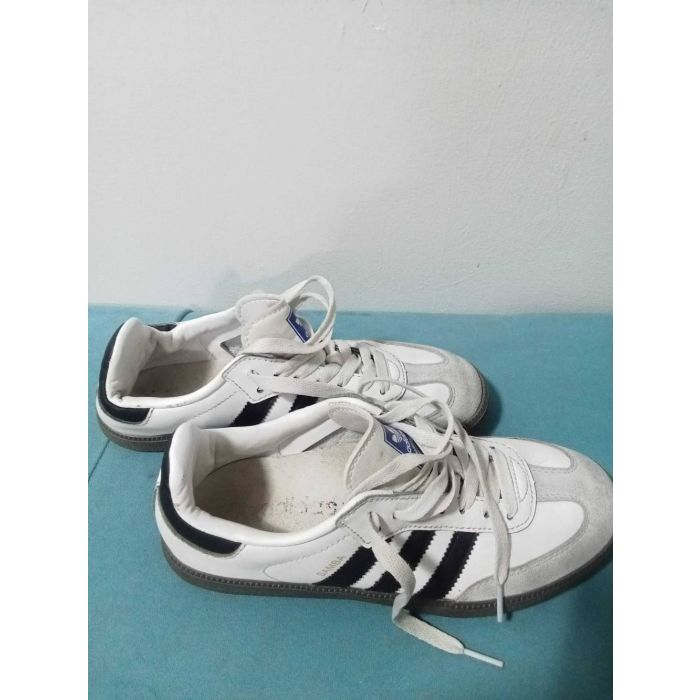 Adidas Samba OG B75806 White Black Suede Gum Sole Sneakers