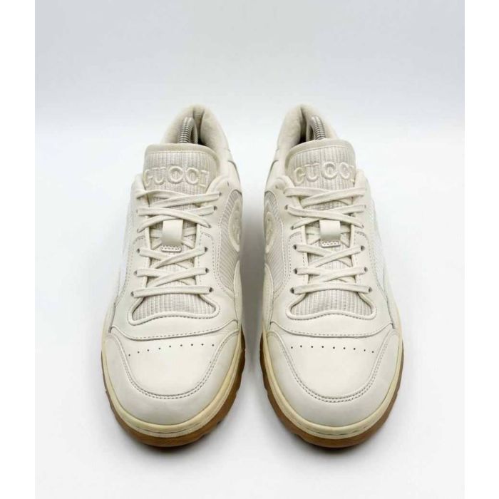 Gucci MAC80 Low Top Lace-Up Sneakers White Cream Men's