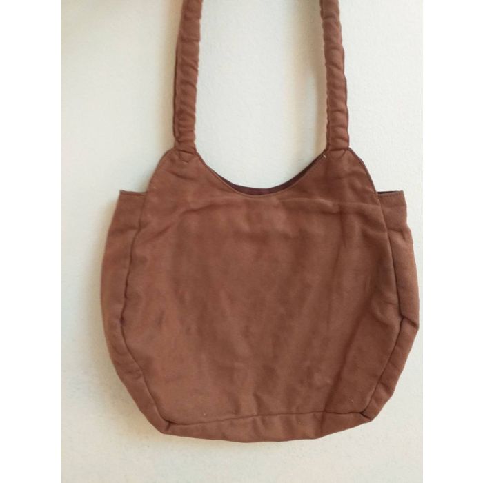 Embellished Sueded Polyester Shoulder Bag