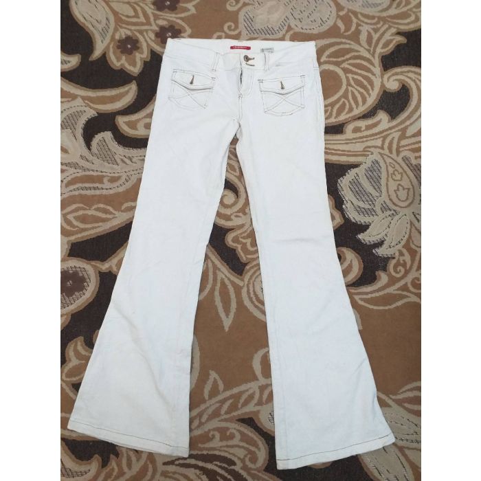 UNIONBAY Women's White Flare Stretch Jeans/Pants