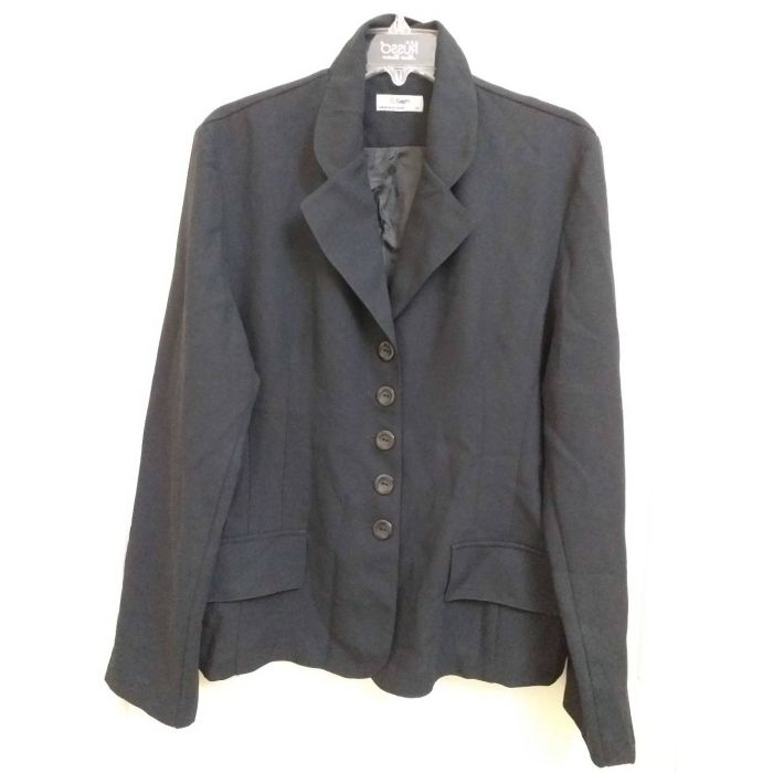 Women's Black Button-Front Blazer Jacket