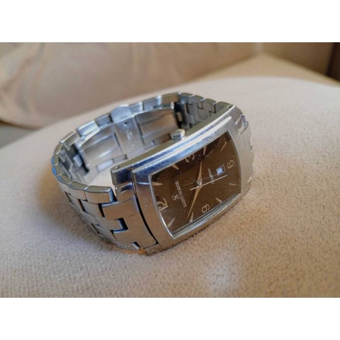 Saint-Norge Stainless Steel Rectangular Watch