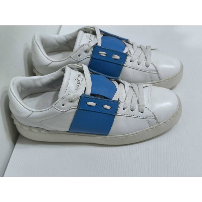 Valentino Garavani Open Sneaker White Blue TL7S1W2