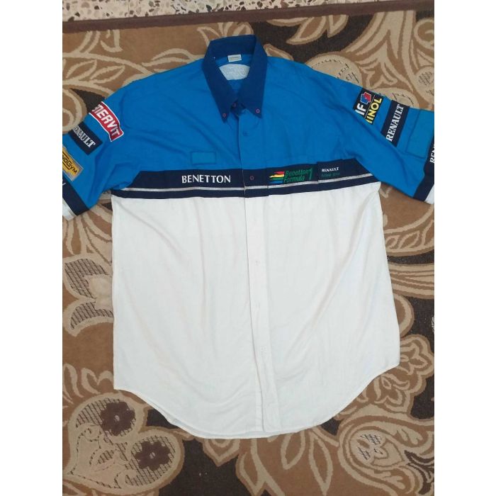 Vintage Benetton Formula 1 F1 Team Pit Crew Shirt