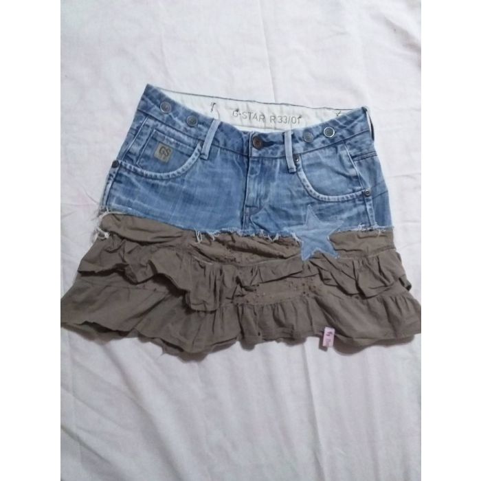 G-Star Raw R33/01 Denim Ruffled Mini Skirt