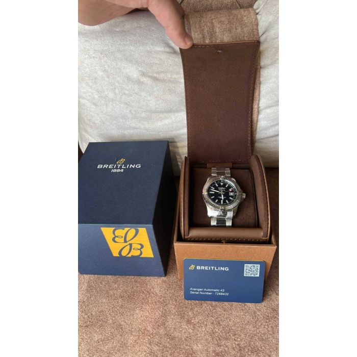 Breitling Avenger Automatic 43 Blue Dial Stainless Steel New with box and paper 