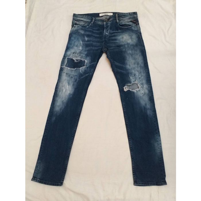 Replay MA 964A Distressed Ripped Washed Denim Jeans