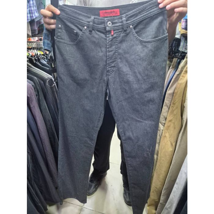 Men's Pierre Cardin Dark Grey Stretch Denim Jeans