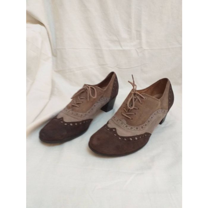 Gabor Women's Suede Brogue Heel Shoes
