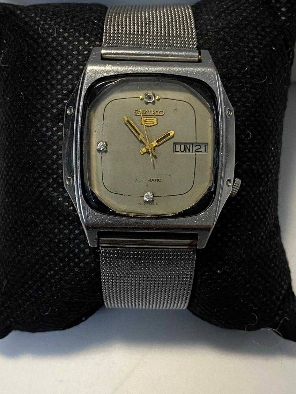 Vintage Seiko 5 Automatic Day Date 6109-542L Stainless Steel Watch
