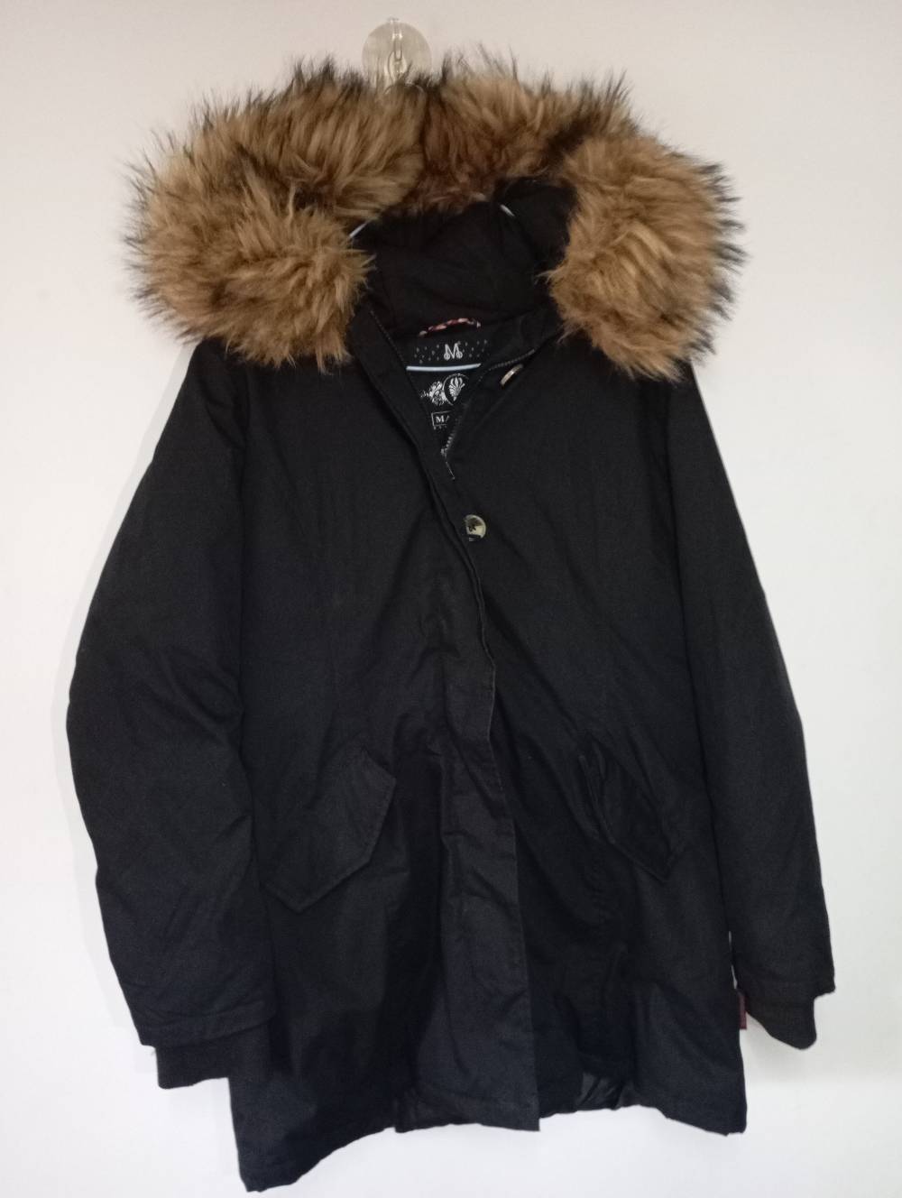MARIKOO Faux Fur Trim Hooded Parka Jacket