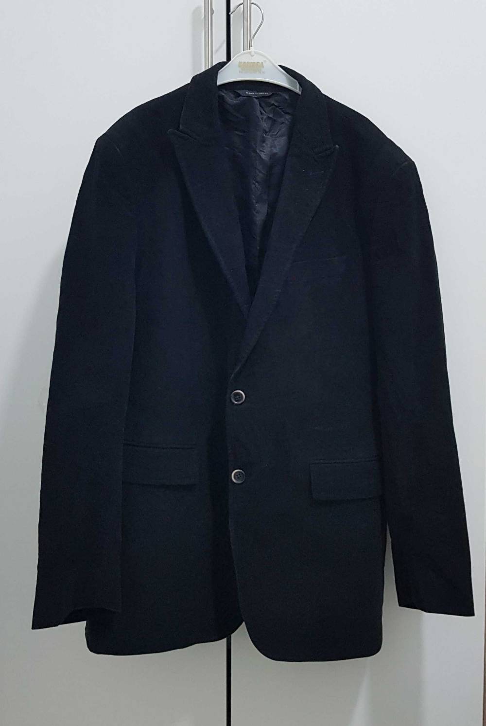 Banana Republic Men's Black 100% Cotton Tailored Fit Blazer Jacket 44R