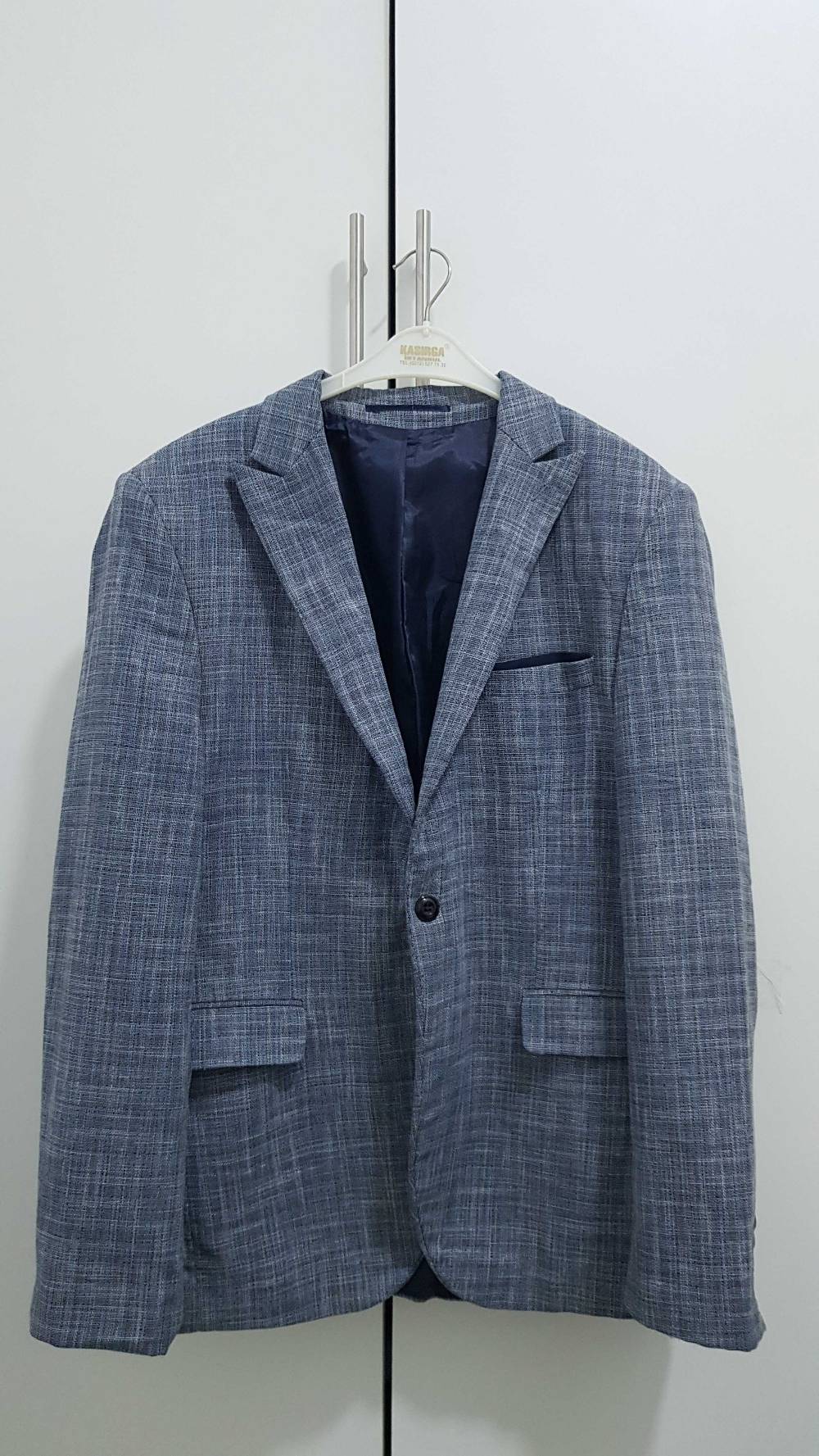 Men's Carutte Milano Slim Fit Plaid Wool Blend Blazer