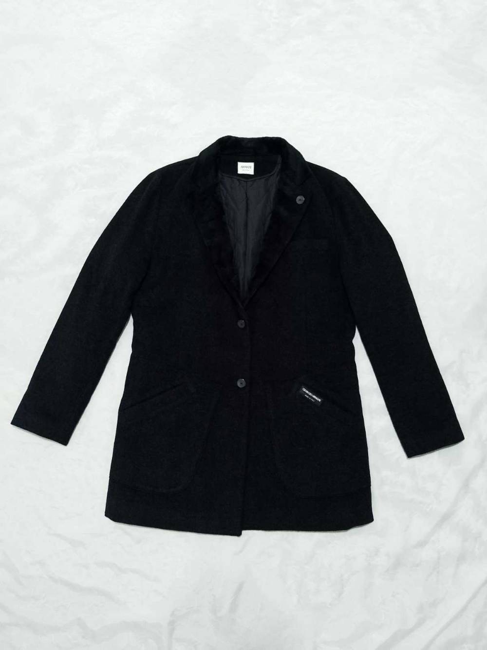 Giorgio Armani Métier D'Art Silk Camel Blend Single-Breasted Overcoat