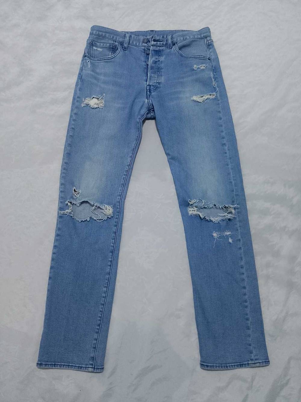 Levi's 501 Original Fit Distressed Jeans