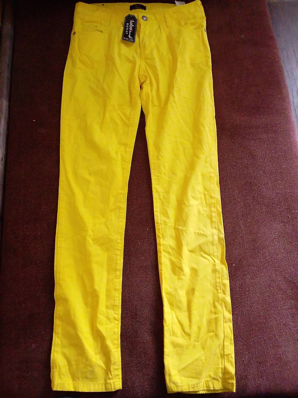 Harmont & Blaine Yellow Stretch Cotton Casual Pants