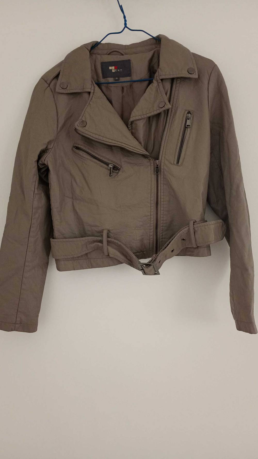 TEMT Faux Leather Biker Jacket
