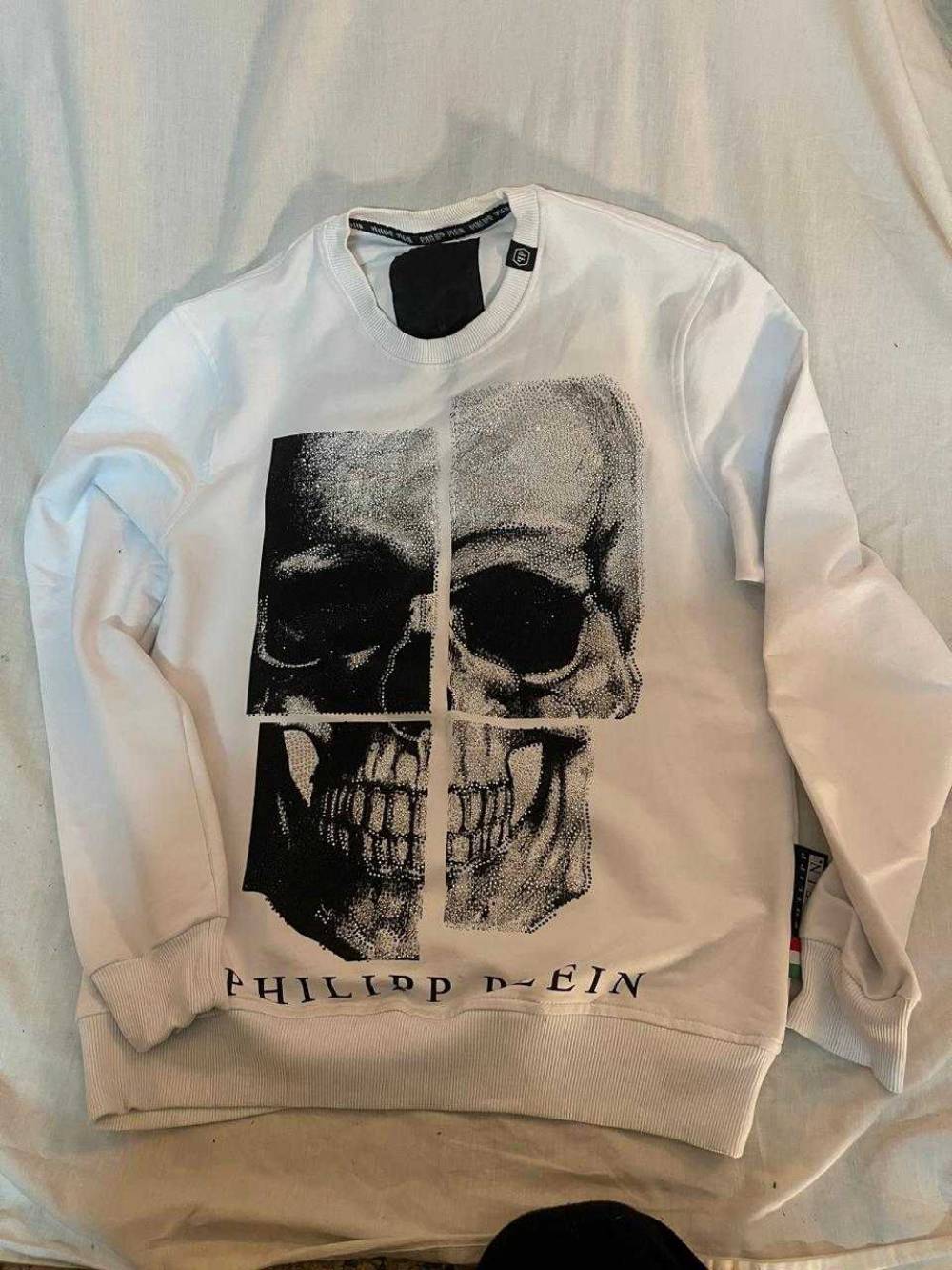 Philipp Plein Split Skull Print Sweatshirt