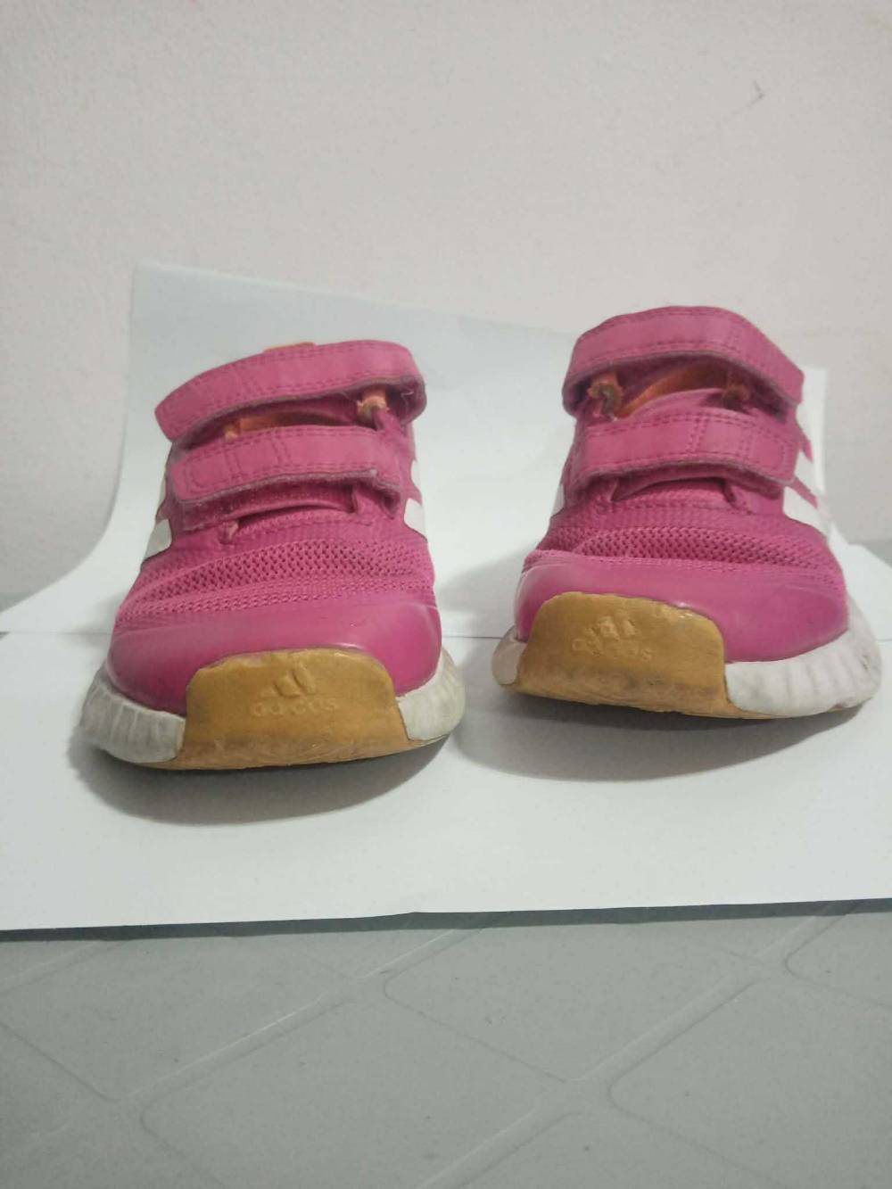 Adidas FortaRun X EL K G27200 Kids Velcro Strap Athletic Shoes Pink