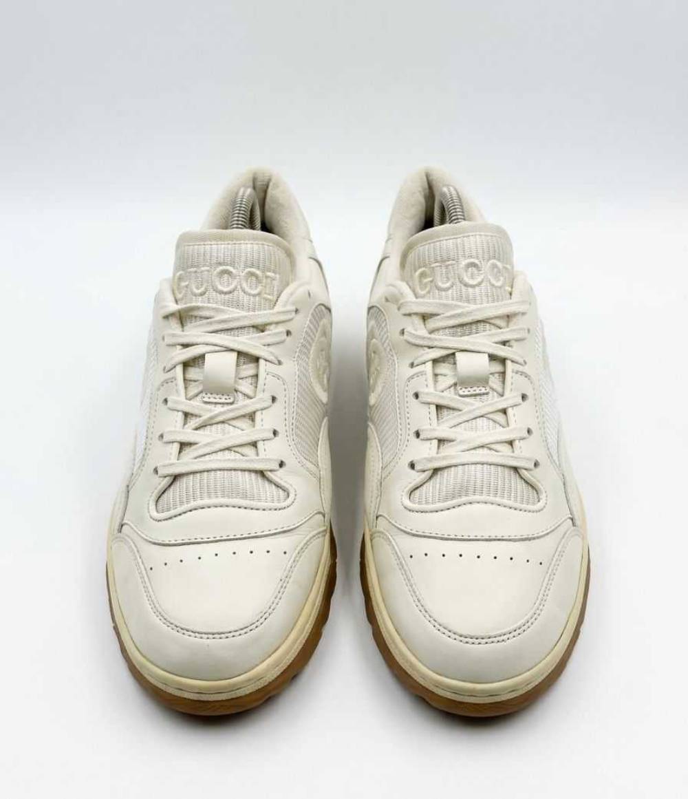 Gucci MAC80 Low Top Lace-Up Sneakers White Cream Men's
