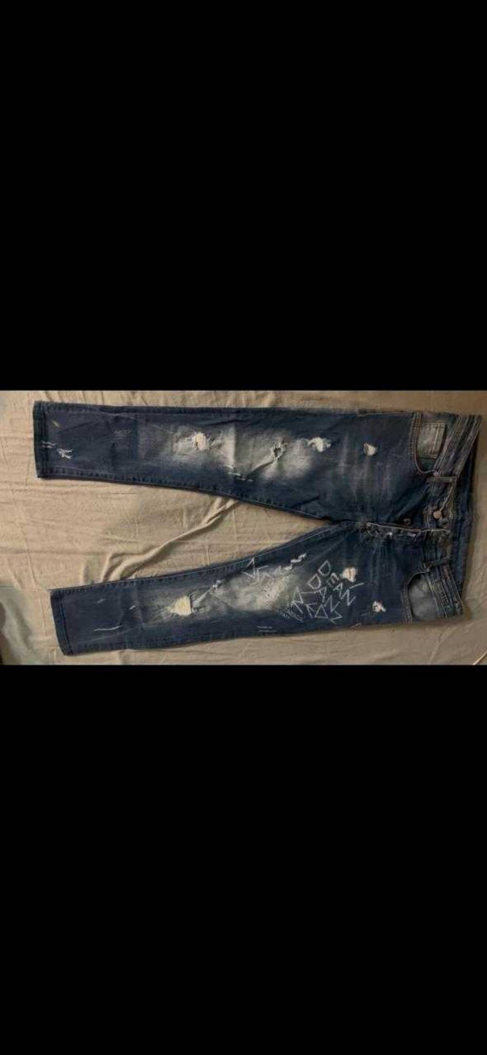 DSQUARED2 Men's Skater Jeans Graffiti Print