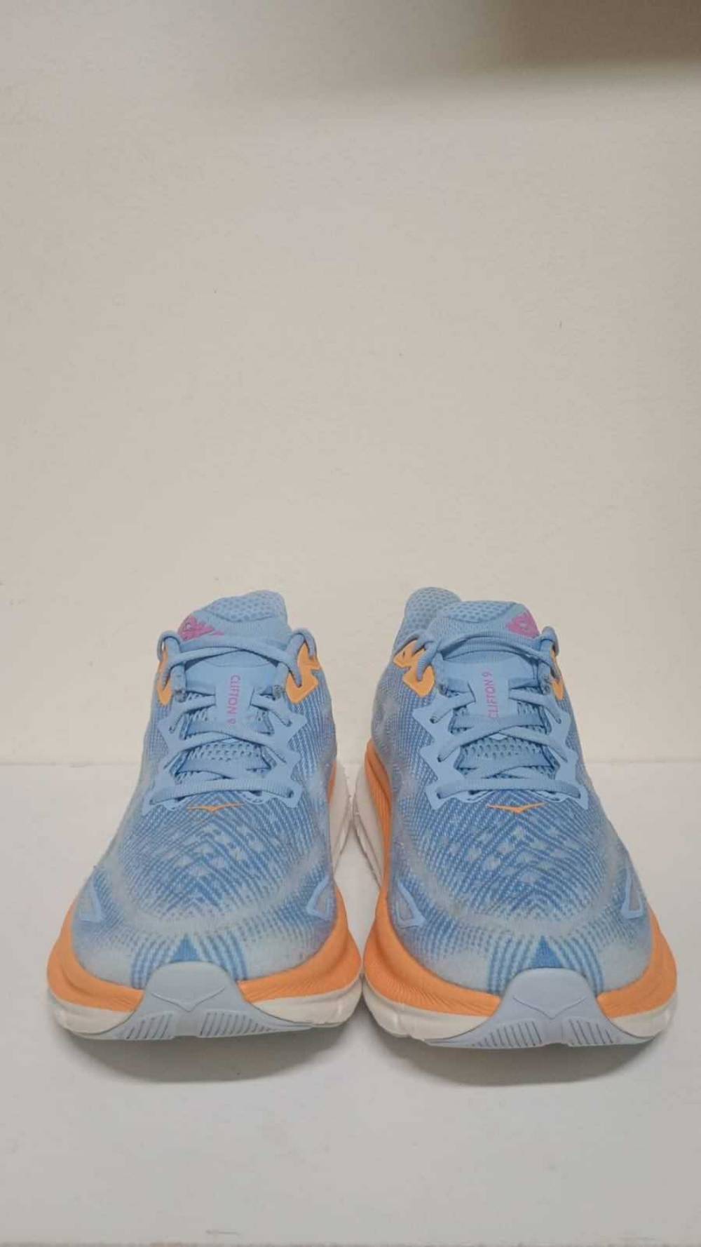 HOKA ONE ONE Women's Clifton 9 Running Shoes Arctic Blue / Orange