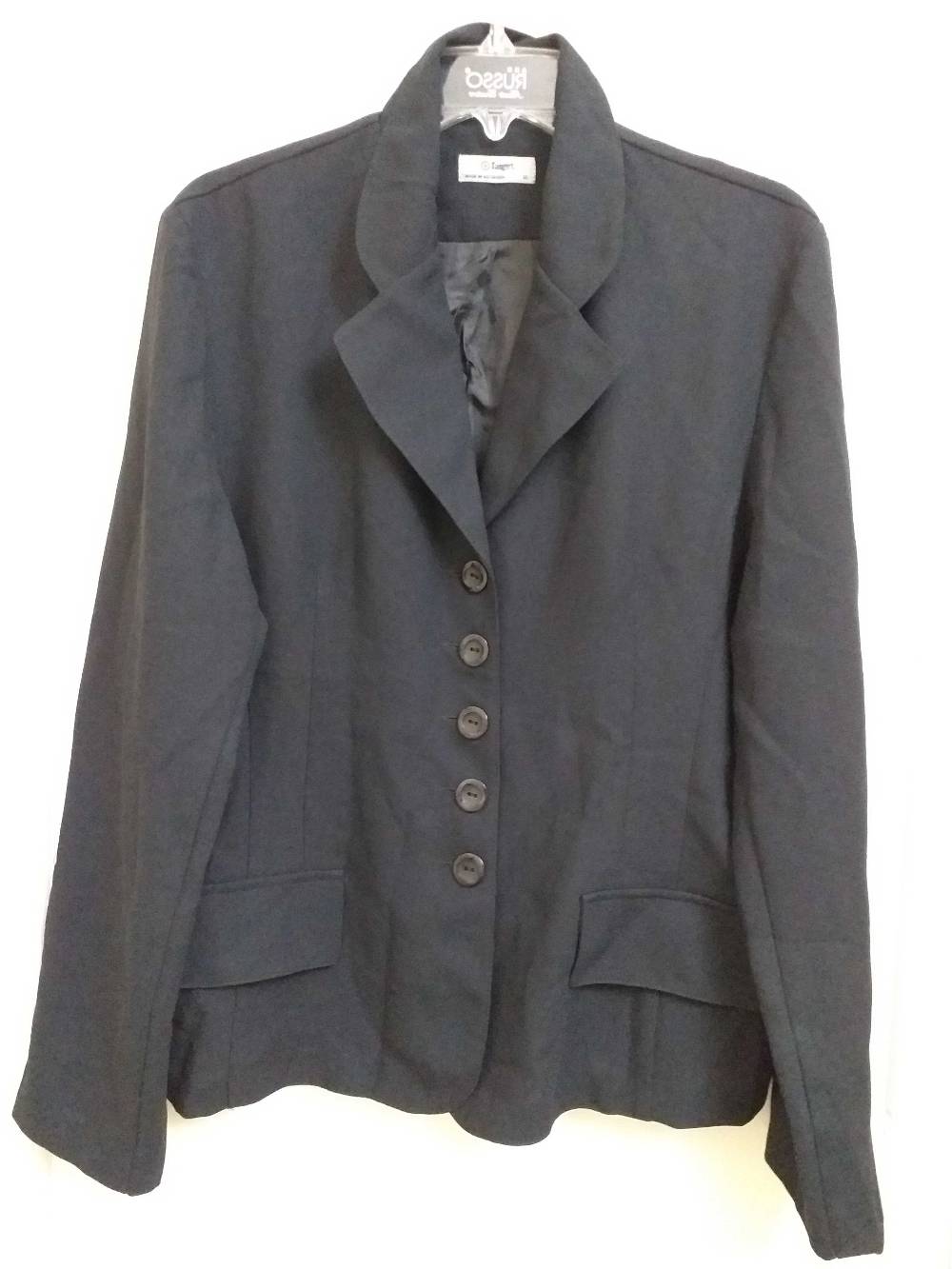Women's Black Button-Front Blazer Jacket