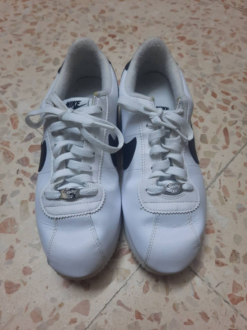 Nike Cortez Basic Leather White Navy Blue