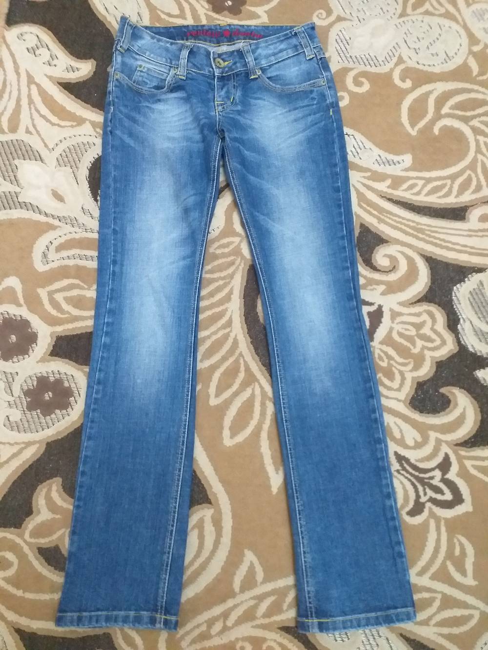 Women's REVIEW Straight Leg Flare Blue Denim Jeans