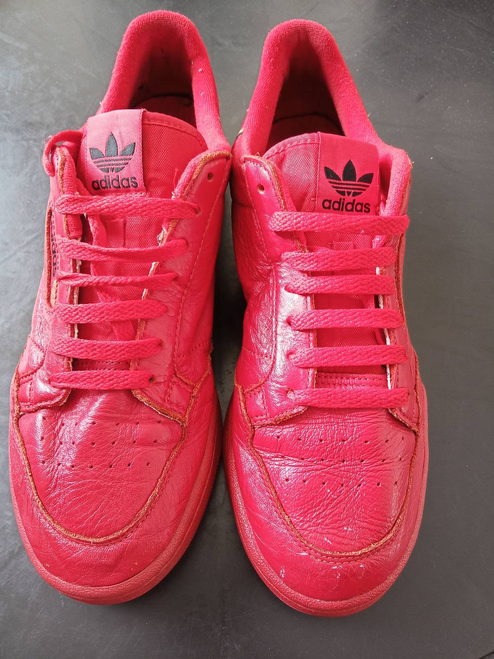 Adidas Continental 80 Scarlet Red Leather Sneakers Men's Size 11