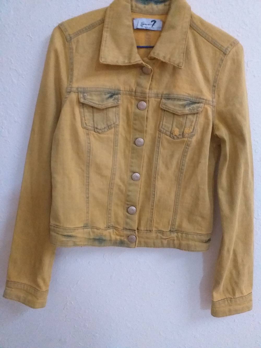 Seven 7 Faded Yellow Denim Jacket