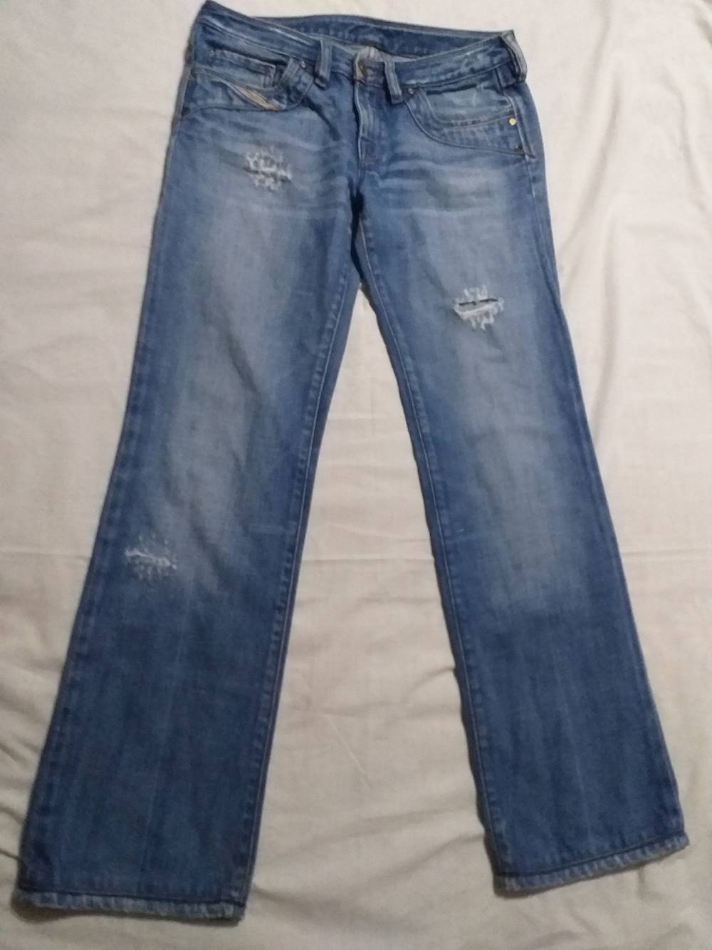 Women's Diesel Distressed Straight Leg Jeans