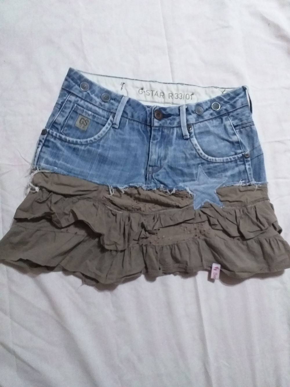 G-Star Raw R33/01 Denim Ruffled Mini Skirt