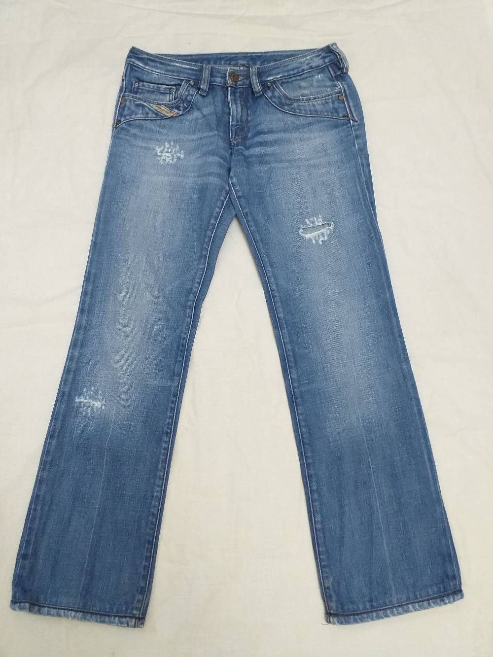 Women's Diesel Distressed Straight Leg Jeans