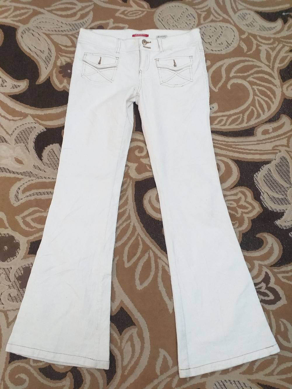 Women's Unionbay White Flare Corduroy Pants