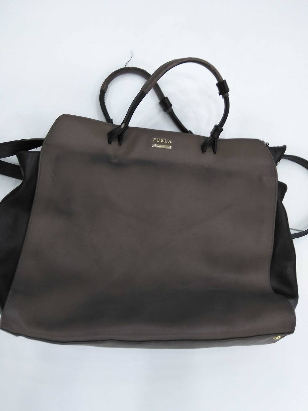 Furla Fenice Two-Tone Leather Tote Bag