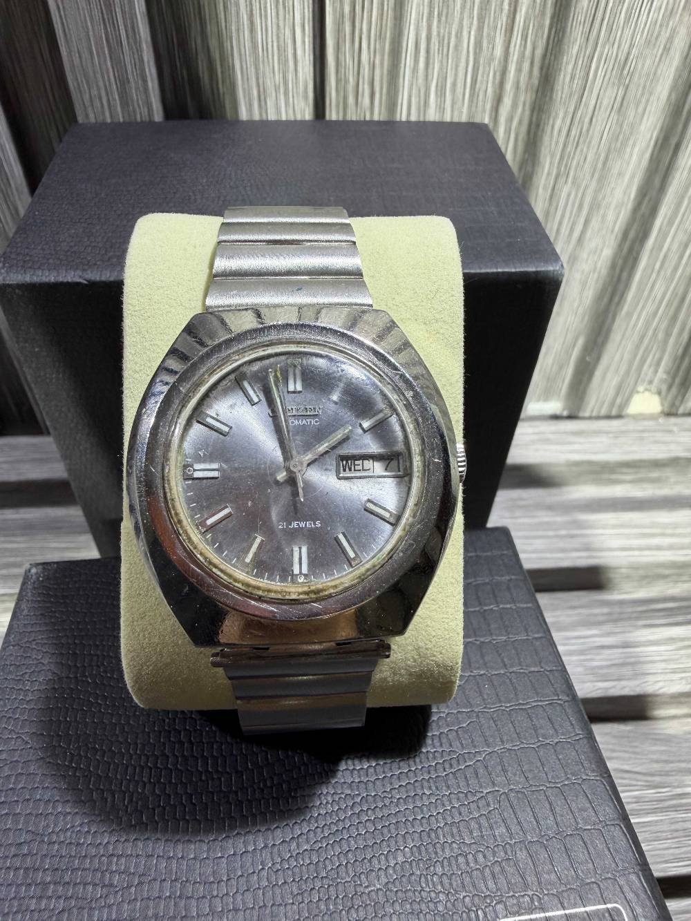 Vintage Citizen Automatic Day-Date Octagonal Watch
