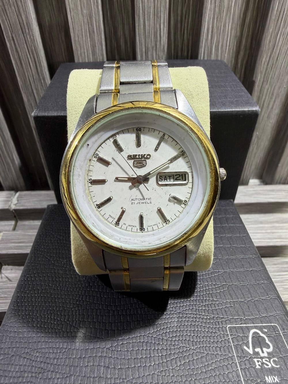 Seiko 5 Automatic Day-Date Two-Tone