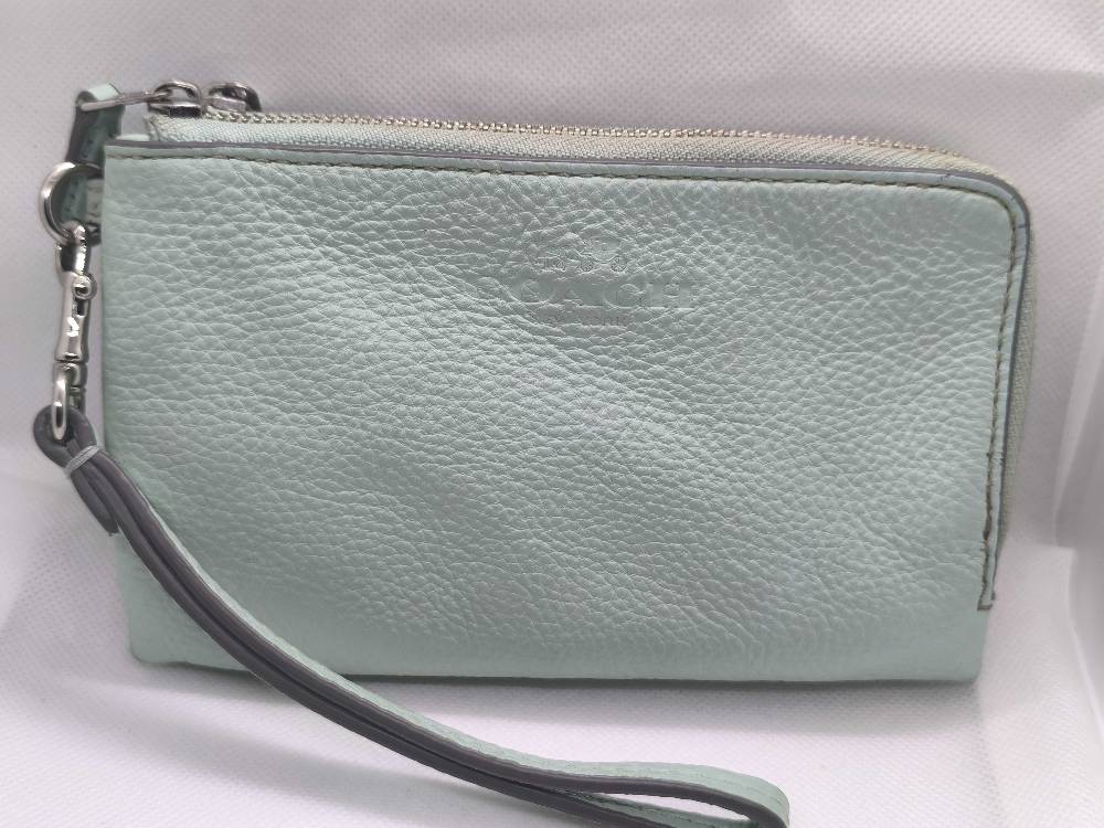Coach Corner Zip Wristlet